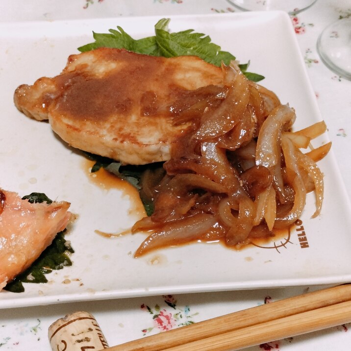 こってりが良い♪豚ロース厚切り肉で生姜焼きトンテキ